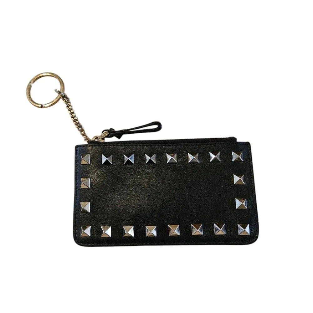 Authentic Valentino Garavani Black Studded Coin Purse/Keyholder